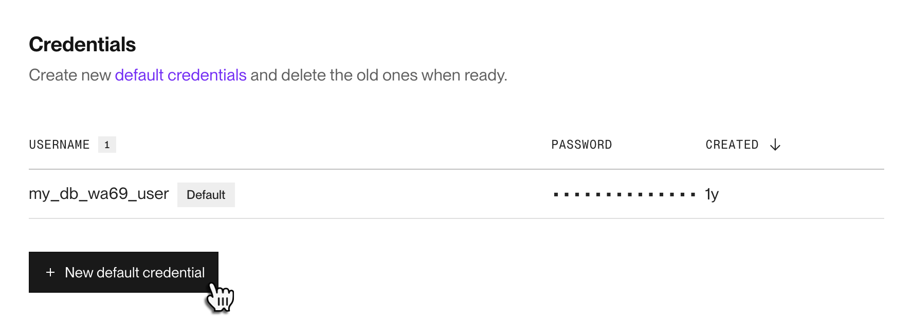 Creating a PostgreSQL user in the Render Dashboard
